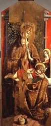 Madonna mit Kind, zentrales Paneel des zweiten Triptychons von Valle Castellamo