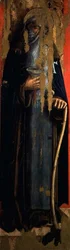 St. Antonius Abt, linkes Panel des zweiten Triptychons von Valle Castellamo
