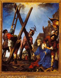 Heiliger Andreas vor dem Kreuz