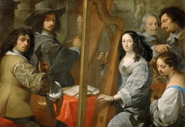 Selbstporträt mit Familie, ca. 1650