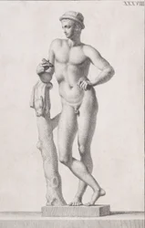Statue des Merkur, 1734