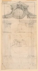 Entwurf eines Grabmals für ein Kloster, ca. 1745