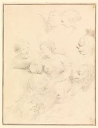 Zeichnung, Figurenskizzen, 1775