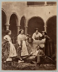 Figuren am Brunnen, Kreuzgang von San Giobbe, Venedig