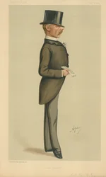 Oberst Edward J. Saunderson, irische Loyalität, 26. Februar 1887, Vanity Fair Karikatur