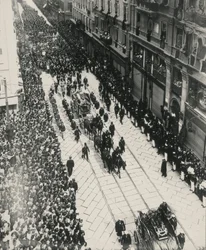 Beisetzung des Erzherzogs Franz Ferdinand von Österreich und seiner Frau, die am 28. Juli in Sarajevo getötet wurden