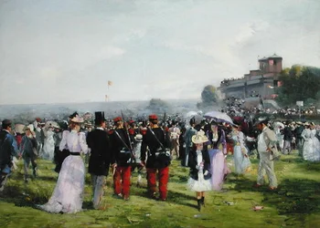 Das Ende der Rennen in Auteuil, ca. 1893