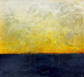 Abstraktes Sonnenuntergangsboot