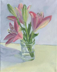 Frische rosa Lilien