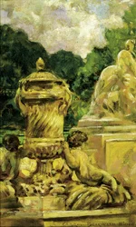 Jardin de la Fontaine in Nîmes, Frankreich