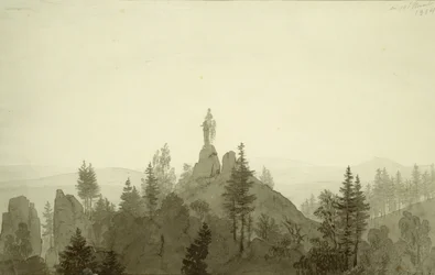 Statue der Madonna in den Bergen
