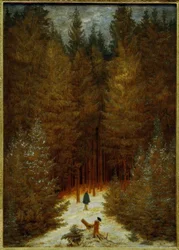 Der Chasseur im Walde (Ein beschneiter Tannenwald, Tannenwald)