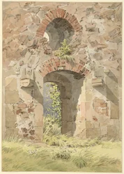 Ruine des Klosters vom Heiligen Kreuz, Meißen, 1824