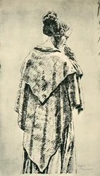 Studie einer Frau von hinten