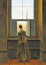 Frau am Fenster