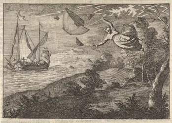 Starker Wind an der Küste von Malmö, 1679