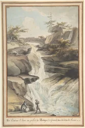 Eine Brücke über die Aar, am Fuße des Grimsel, im Kanton Bern, ca. 1775