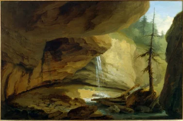 Felshöhle mit Wasserfall
