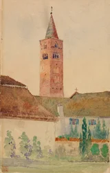 Kirchturm, Italien, 1898