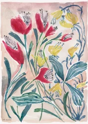 Lebendige Aquarellblüten