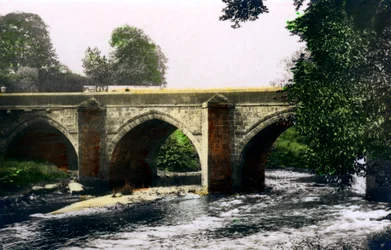 Brücke über den Fluss Derwent, Matlock, Derbyshire, 1926