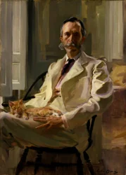 Mann mit der Katze (Henry Sturgis Drinker)