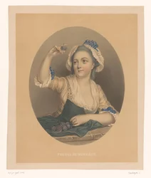 Junge Frau mit Pflaumen