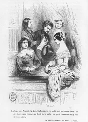 Die Premiers Gentilhommes Theaterloge, Illustration aus 