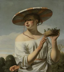 Mädchen mit großem Hut