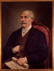 Porträt von F. Bertocchi, italienischer Sänger. 1893