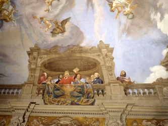 Dante, Petrarca, Cola di Rienzo, A. da Brescia und Vittorio Alfieri (Detail)