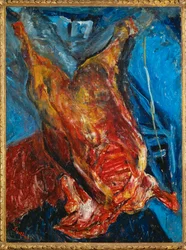 Geschlachteter Ochse, um 1925