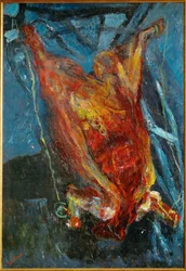 Geschlachteter Ochse, ca. 1925