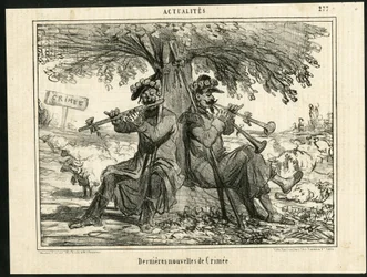 Illustration von Cham (1819-1879) in Le Charivari - Neueste Nachrichten von der Krim - Krieg, Musik, Krim, Krimkrieg