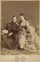 Großfürstin Alexandra Iossifowna, Großfürst Nikolaus Konstantinowitsch und Großfürstin Vera Konstantinowna