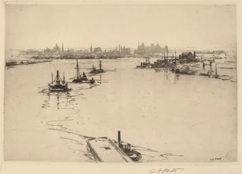 Williamsburg von der Brücke (Skizze)