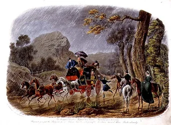 Die Enttäuschung oder Rückzug im Regen, gestochen von R.G. Reeve, veröffentlicht von Thomas McLean