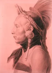 Porträt eines Indianers, möglicherweise Shahaka, Mandan-Häuptling