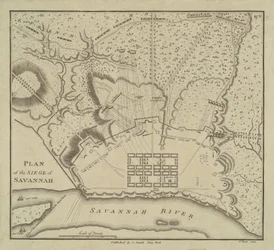 Plan der Belagerung von Savannah, 1796