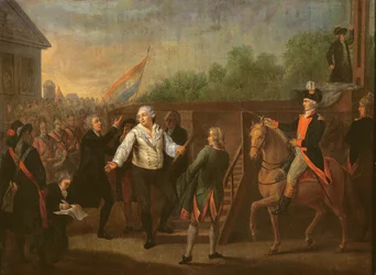 Ludwig XVI. (1754-93) am Fuß des Schafotts, 21. Januar 1793