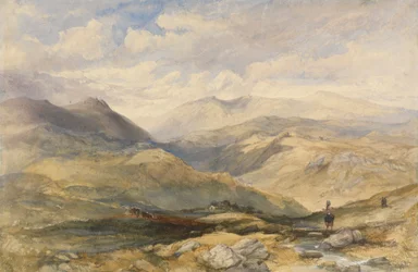 Hochlandlandschaft mit Figuren