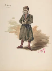 Kostümentwurf für Adam, 1889