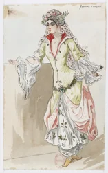 Holmès - La montagne noire - Kostümentwürfe von Charles Bianchini - 10c. Türkische Frau
