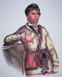 Mistippee, Sohn von Yoholo-Micco, Häuptling der Creek-Leute, nach einem Gemälde von 1826