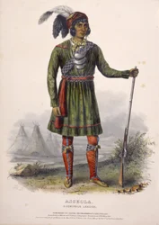 ASSEOLA, EIN SEMINOLENHÄUPTLING, aus Geschichte der Indianerstämme Nordamerikas