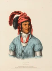 LEDAGIE. Ein Creek-Häuptling, aus Geschichte der Indianerstämme Nordamerikas