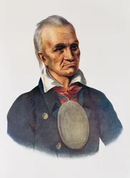 Red Jacket, Seneca Kriegshäuptling, 1828, Illustration aus 
