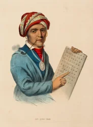 SE-QUO-YAH, aus Geschichte der Indianerstämme Nordamerikas