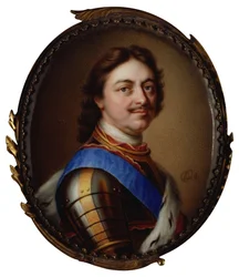 Porträt von Kaiser Peter I. der Große 1672-1725, 1717