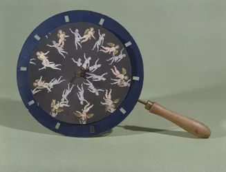 Das Phenakistiskop mit einem Cherub-Design, 1835